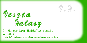 veszta halasz business card